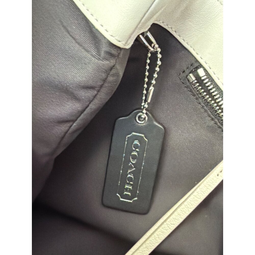 Coach Patchwork Leather Business Carryall + Matching Wallet 30476 White Snakeski - Picture 10 of 16